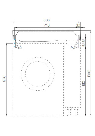 Раковина Aquaton Рейн 80 белая 1A72113KRW010