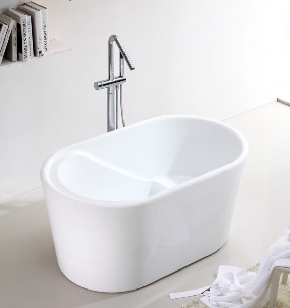 Акриловая ванна (130х75) ABBER AB9277 без гидромассажа, белый