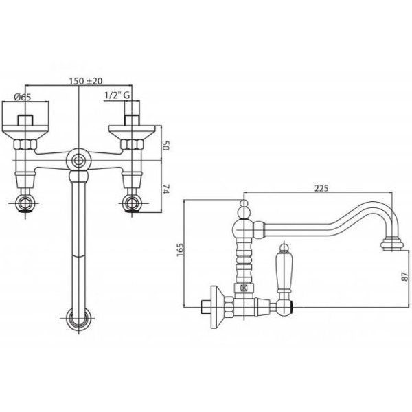 Смеситель для кухни Cezares DIAMOND DIAMOND-LLP-02-Sw