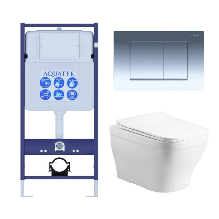 Комплект унитаза с инсталляцией SET AQUATEK АМАДЕО cm-010 4в1