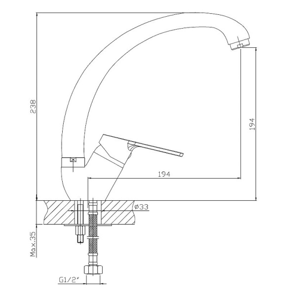 Смеситель для кухни ESKO SAINT-PETERSBURG SPb 03