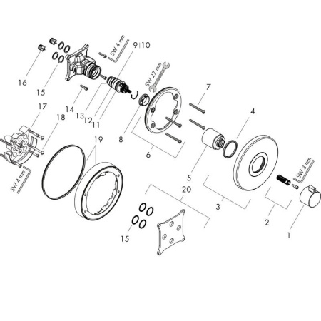Термостат для душа Hansgrohe Ecostat S 15755000
