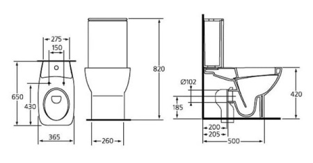 Чаша Унитаза напольный Ideal Standard Cantica T317861 без сиденья