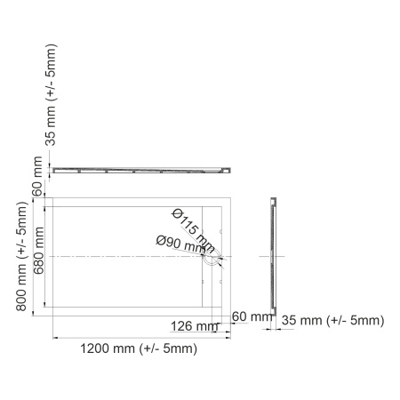 Душевой поддон (120х80) WasserKRAFT Mindel 85T06