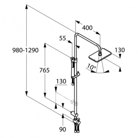 Душевая стойка Kludi A-QA Shower System 4919105-00
