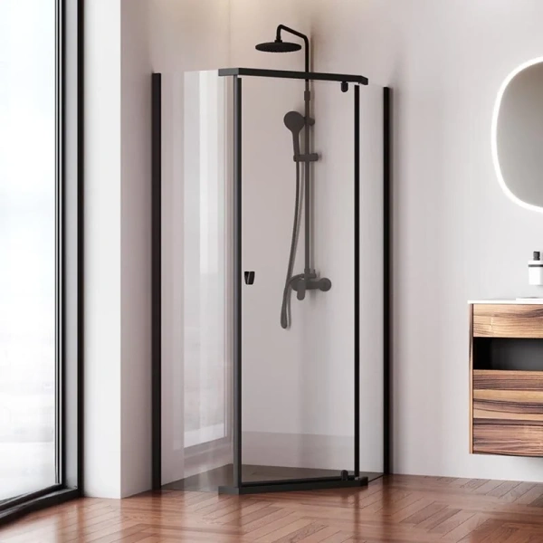 Душевой уголок (90х90) Am.Pm Sunny W87G-405-9090-BT черный матовый