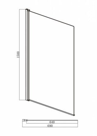 Шторка на ванну Bravat Alfa BG070.5120A