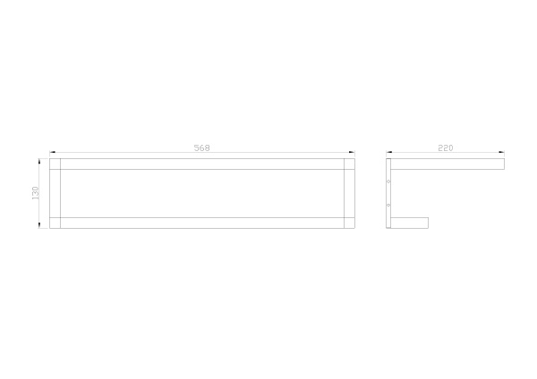 Полотенцедержатель с полкой WONZON & WOGHAND, хром WW-9581