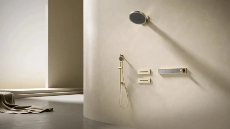 Душевой комплект с термостатом Arrow ARQ14H889CG золото