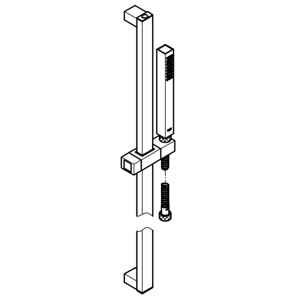 Душевой гарнитур Grohe Euphoria Cube Plus 27891 000 (27891000) хром  Душевой гарнитур Grohe Euphoria Cube Plus 27891 000 (27891000) хром