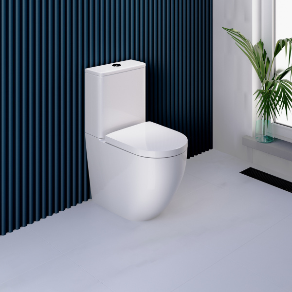 Унитаз напольный безободковый с бачком RGW SW-03 67420103-01 микролифт