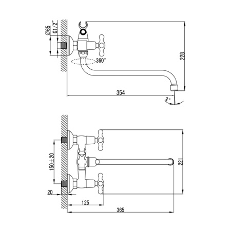 Смеситель для ванны IDDIS Jeals (JE2SBL0i10)