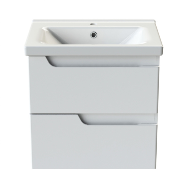 Тумба с раковиной Orange TOPLINE-Milano TP-M65-02+RA подвесная, белый глянец