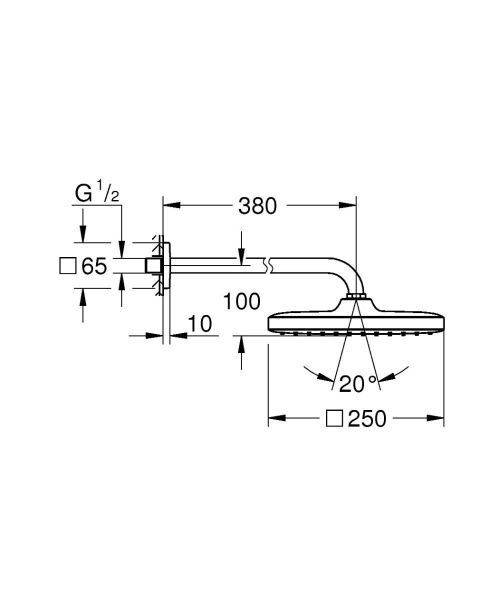Верхний душ Grohe Tempesta 250 Cube 266872430 (черный матовый) Верхний душ Grohe Tempesta 250 Cube 266872430 (черный матовый)