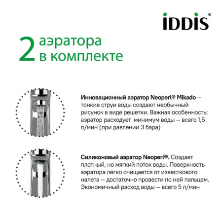 Смеситель для умывальника IDDIS Slide с кнопочным управлением (SLISBBTi01)