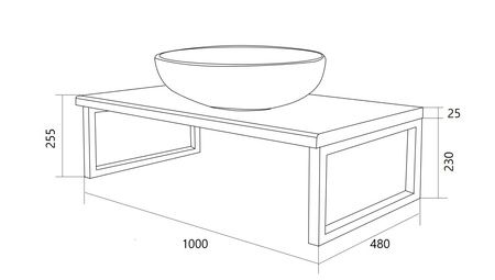 Столешница 1Marka Grunge Loft 100 У85832