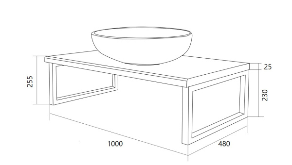 Столешница 1Marka Grunge Loft 100 У85835