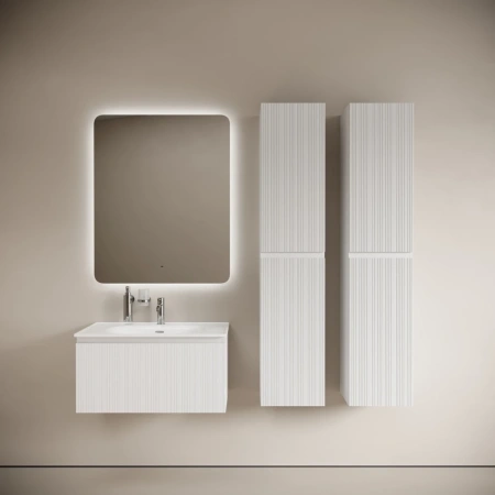 Тумба без раковины подвесная Sancos Code CD80W белый глянец