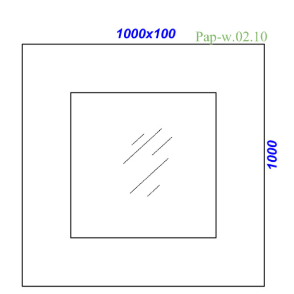 Зеркало Aqwella Papyrus Wood 100 Pap-w.02.10/LIGHT