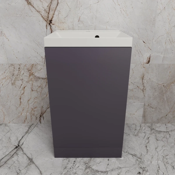Тумба без раковины 50 см  Style Line Моно ЛС-00002451 графит нубук матовый
