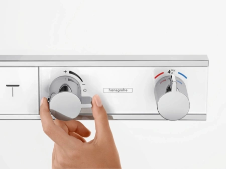 Термостат для душа на 4 потребителя Hansgrohe RainSelect 15357400 белый/хром