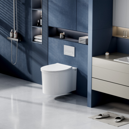 Унитаз ABBER Bequem AC1127 подвесной белый, безободковый