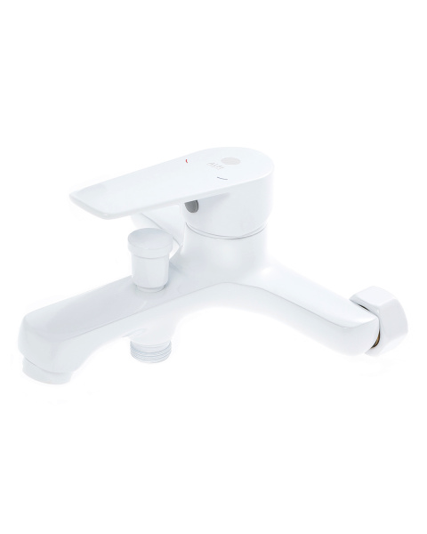 Смеситель для ванны однорычажный с душевым набором Orange Loop M26-100w белый