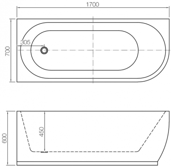 Ванна акриловая NT BATHROOM Lago di Nemi NT102
