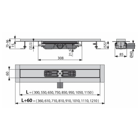 Душевой лоток AlcaPlast APZ101-650 Low