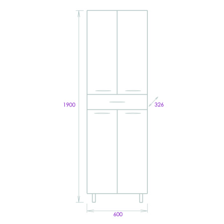 Пенал напольный Onika Модерн 60 406002
