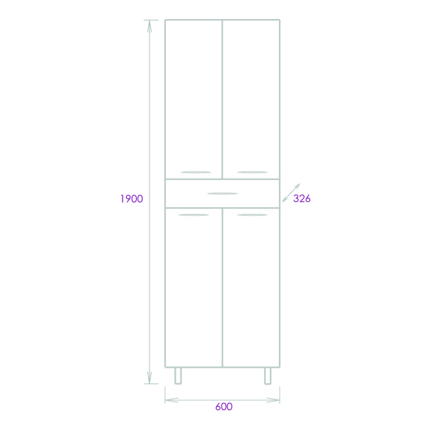 Пенал напольный Onika Модерн 60 406002