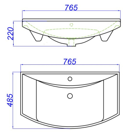 Раковины (76х48,5) Aqwella Стиль 750 4620008197470