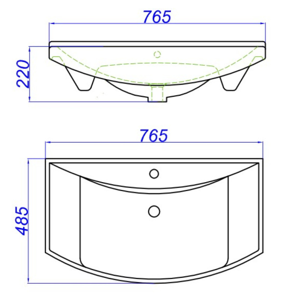 Раковины (76х48,5) Misry Kirovit Стиль 750 4620008197470