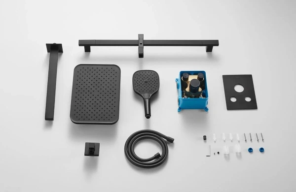 Душевой комплект с термостатом  Arrow AG3733SHMB-1 черный