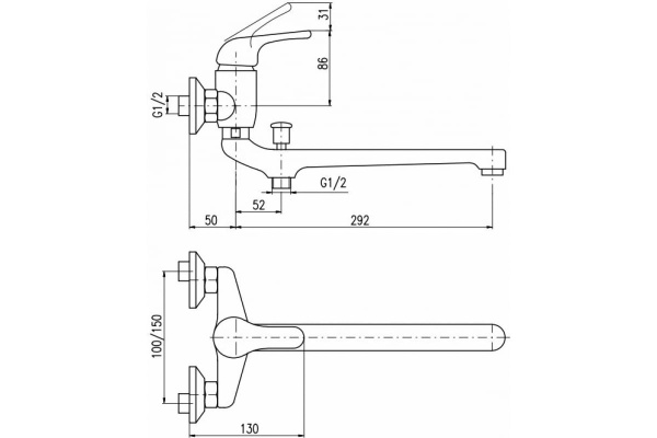 Смеситель для ванны Rav Slezak Sazava SA557.5
