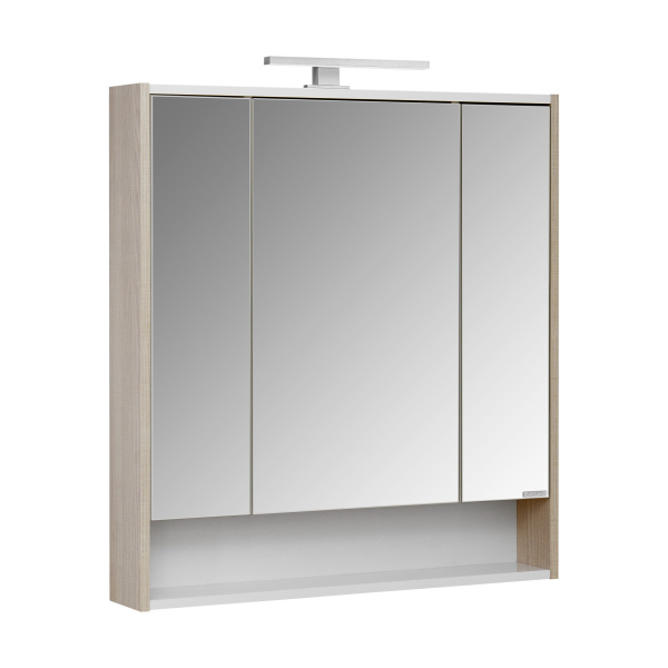 Зеркальный шкаф Aquaton Рико 80 белый, ясень фабрик 1A215302RIB90