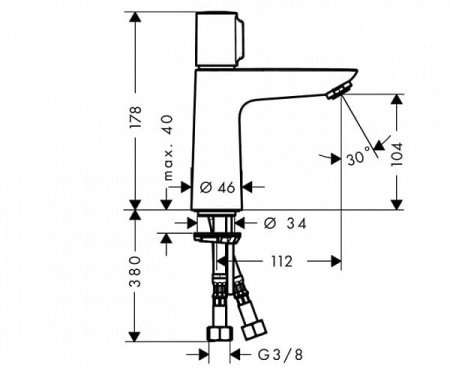 Смеситель для раковины Hansgrohe Talis Select E 71751000