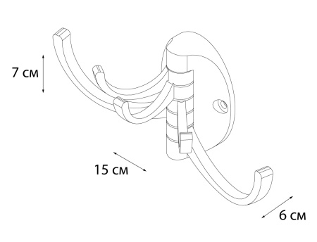 Крючок FIXSEN поворотный пятерной FX-505F