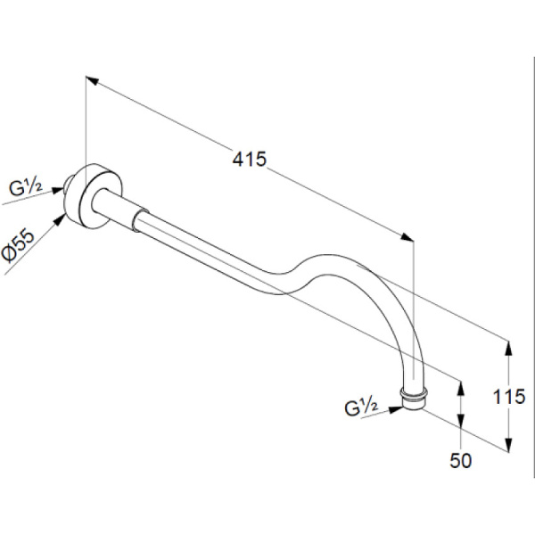 Душевой кронштейн Kludi Adlon/1926 2751405
