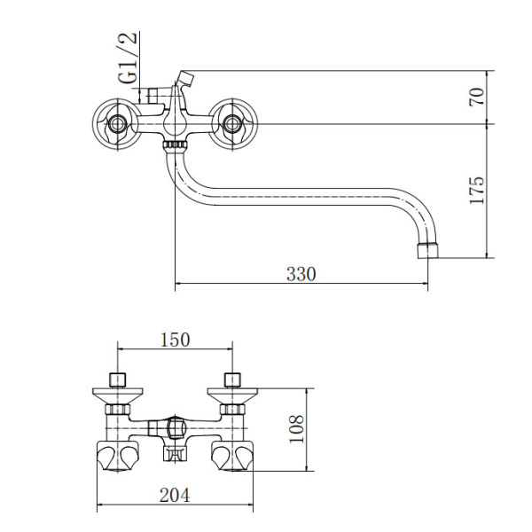 Смеситель для ванны FASHUN  A2226-2