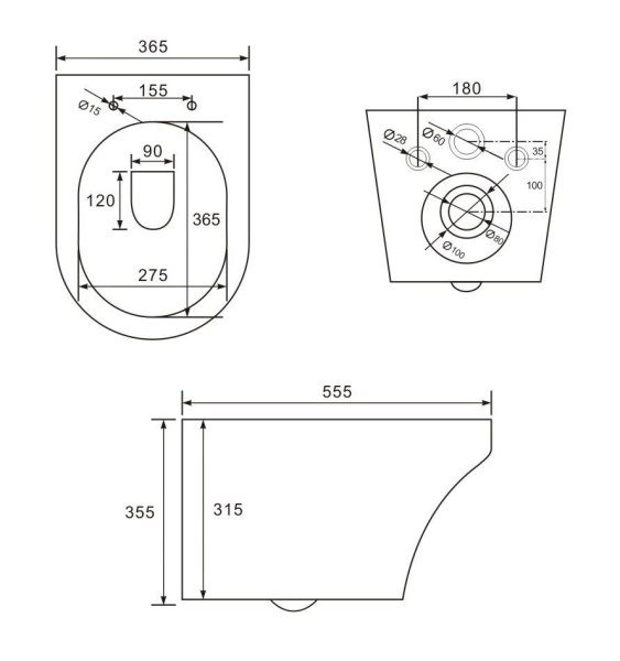 Унитаз подвесной безободковый Art&Max Gina AM218CHR/SC микролифт