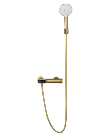 Смеситель для душа с встроенным изливом WONZON & WOGHAND MUSE Corno, брашированное золото WW-A30902-BG