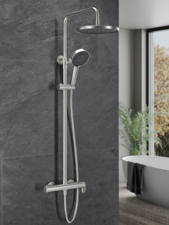 Душевая система с однорычажным смесителем AGGER Sweet A2791222 сатин матовый