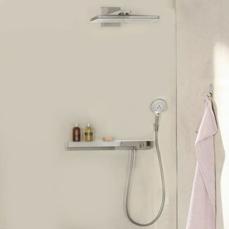 Верхний душ с кронштейном Hansgrohe Rainmaker Select 460 1jet 24003400 белый/хром
