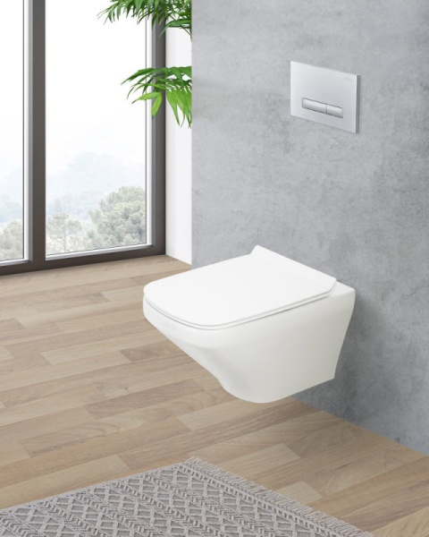 Унитаз подвесной безободковый BelBagno SELA BB3201CHR