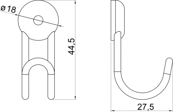 Крючок для полотенец Novaservis Metalia 6009.0