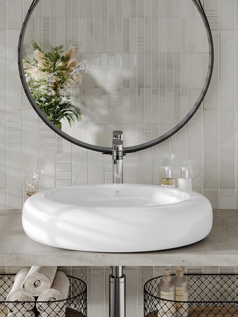 Раковина накладная (63,5х45,5) Orange  B08-640W белый глянец