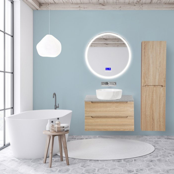 База под раковину подвесная BelBagno ETNA-800-2C-SO-WO-P Rovere Bianco