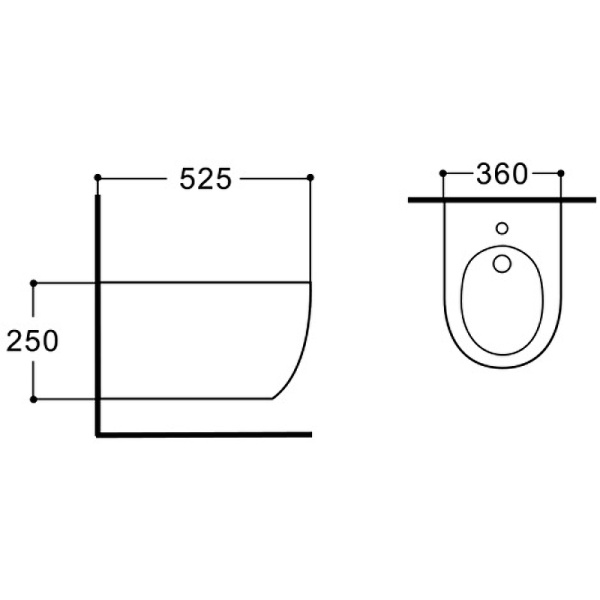 Подвесное биде Aquatek Европа AQ1006-00