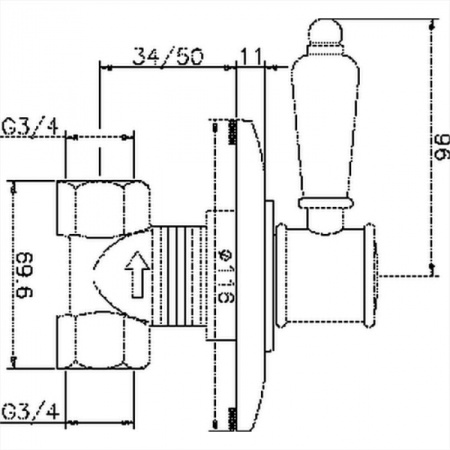 Запорный вентиль Huber Victorian VT00031321